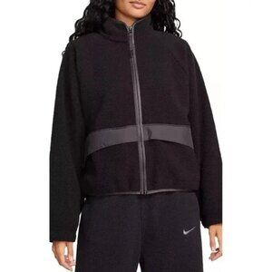 NWT Nike Sportswear High-Pile Black Sherpa Jacket